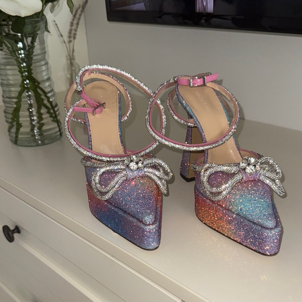 Mach & Mach Galaxy Double Bow Platform heels 39.5 - 8.5 - Never worn